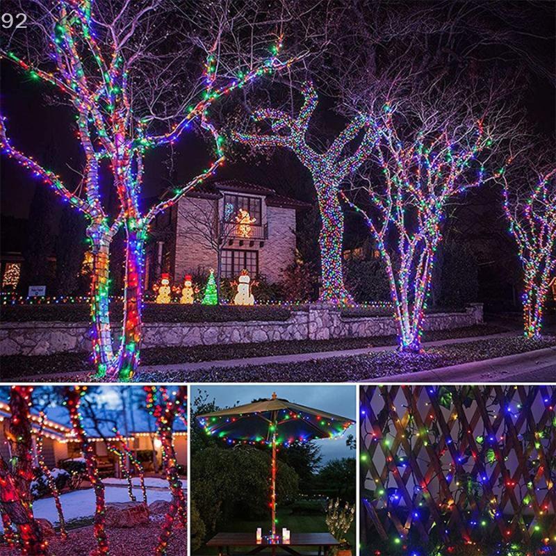 12M LED Solar 100 LED Christmas Lights Outdoor Waterproof For Party Fairy Garden Xmas Tree Decoration Solar Lights