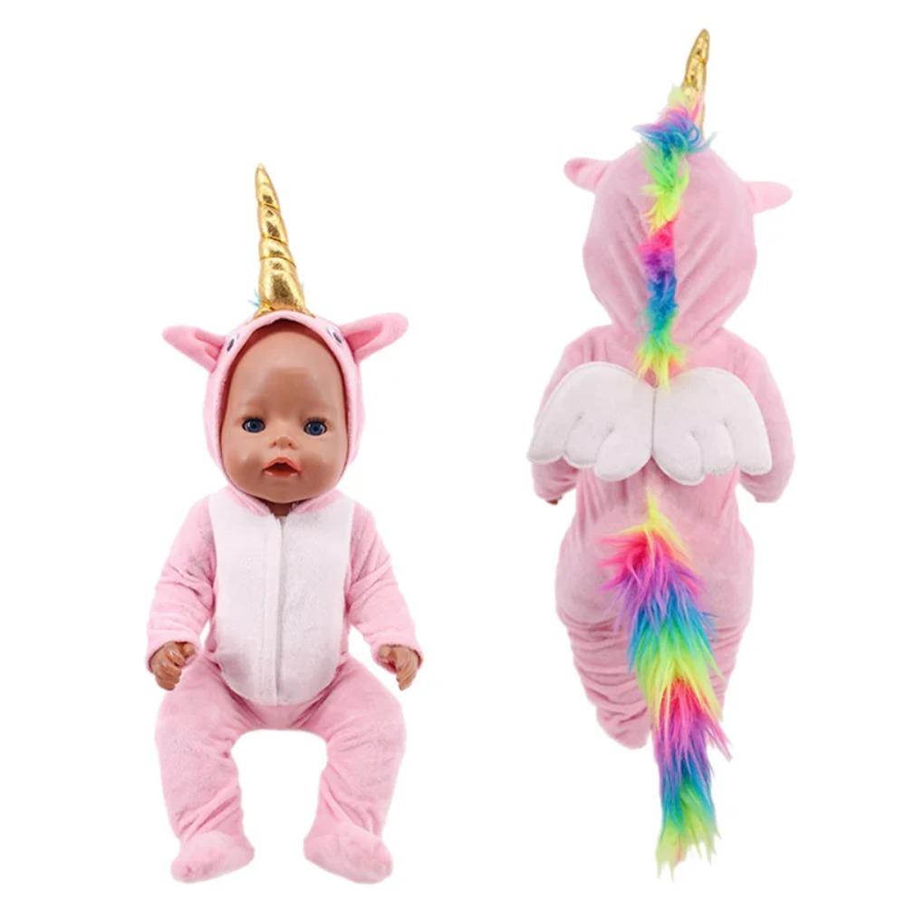 Doll Clothes Pink Skirt Flamingo Bkini,Bunny Hairpin,Shoes For 18Inch American Toy&43cm Baby Doll Accessories Birthday Gift