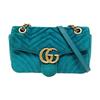 [Usato] Borsa a tracolla GG Marmont con logo dorato, trapuntata in velluto, con catena, piccola - Discreto #F63JYK