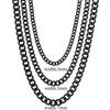 3/5/7mm Stainless Steel Cuban Link Chain Classic Punk Personality Jewelry Simple Fashion Hip-hop Couple Necklace for Men Women