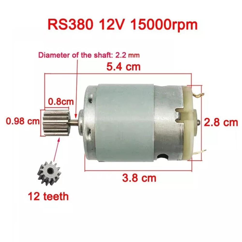 1pc Replacement Motors For Kids Electric Car Motor RS550 RS390 RS380 12V 6V RS555 24V 10 Teeth 12 Teeth