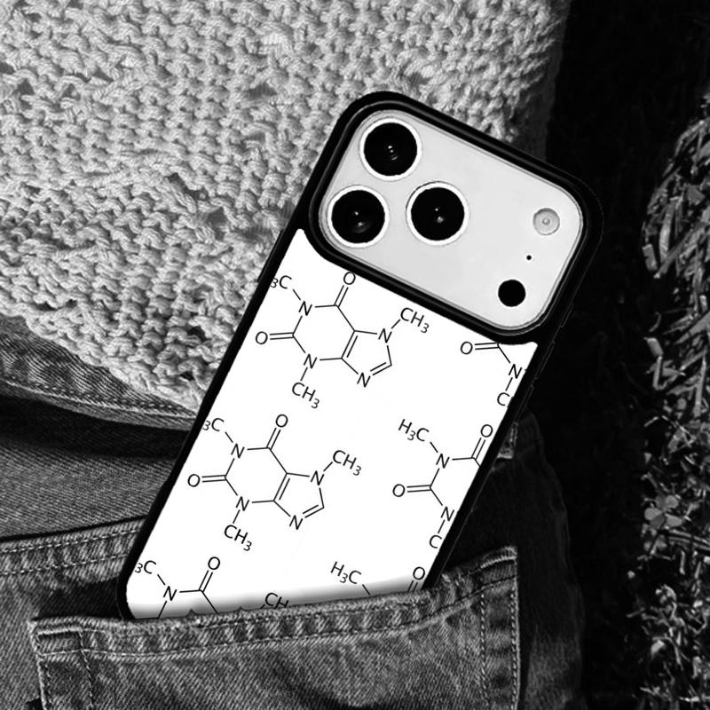 Science Chemistry Caffeine Phone Case For iPhone 17 AIR 16 Pro Max 15 14 Pro 11 12 13 Shockproof Silicone Cover