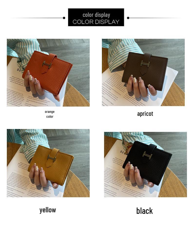 Genuine Leather Women's Short Wallet - 2026 Stylish High-End Multifunctional Card Holder & Coin Purse