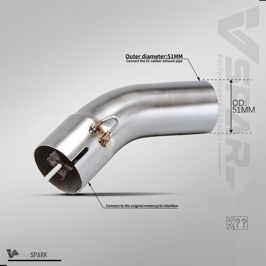 Kawasaki ZX4R/RR Titanium Alloy Exhaust Mid-Pipe for Direct Installation