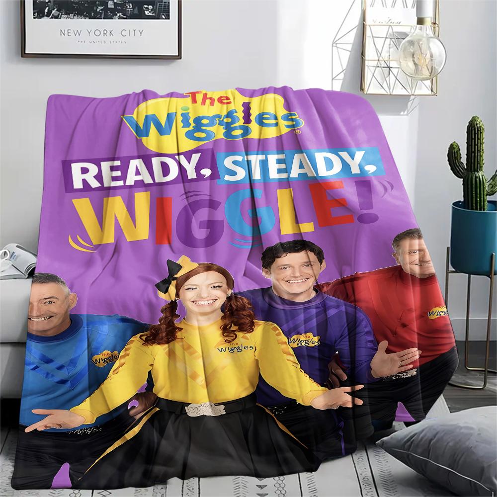 Coperta di Flanella con Stampa The Wiggles, Alta qualità, Confortevole per Tutte le Stagioni, Decorazione per la Casa, Calore e Comfort, Perfetta per Regali di Natale