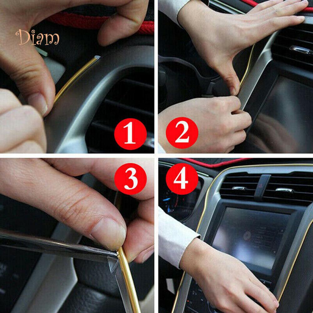 4m 12V Car Auto Styling Flexible Interior Decor Strip EL Wire Cable Light Lamp