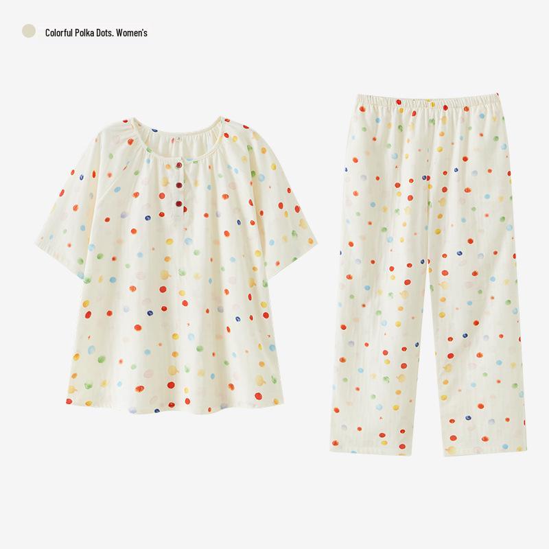 Radiant 72 - Women s Summer Cotton Short Sleeve Pajama Set, Oversized & Outdoor-Friendly XXL (145-165 jin) +5 yuan