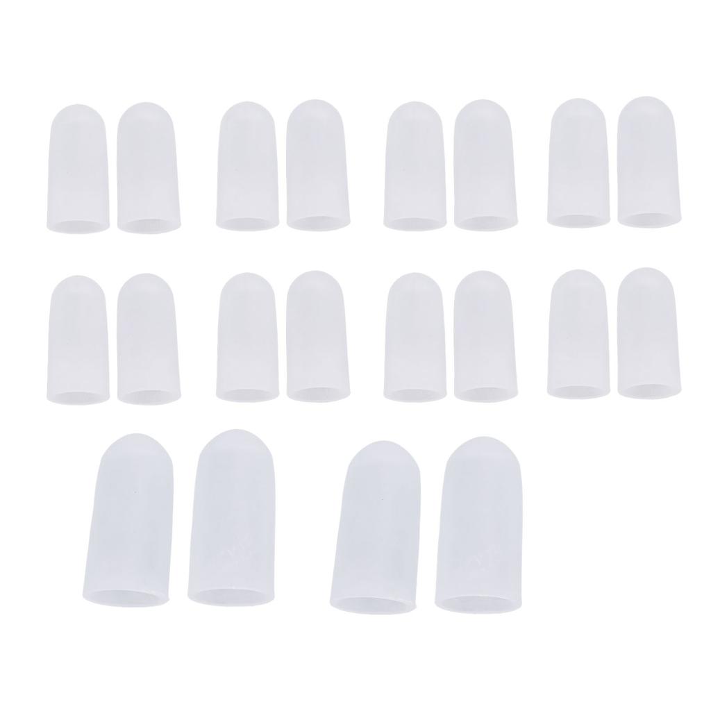 10 Pairs Toes Protector Soft Silicone Prevent Friction Different Size Toes Protective Guards