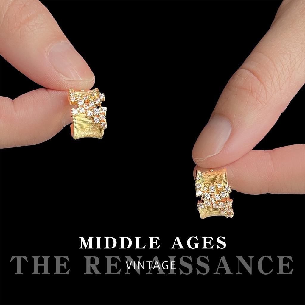 Damage sense C-shaped micro-inlaid zircon earrings fashion irregular earrings women