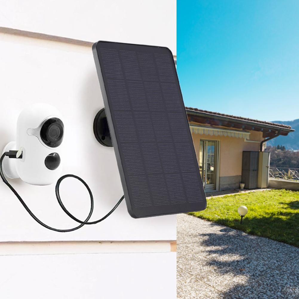 5V 20W Solar Panel Charger Wall Mount Monocrystalline Portable Solar Panel 360 Adjustable Bracket for Doorbell Courtyard Lights