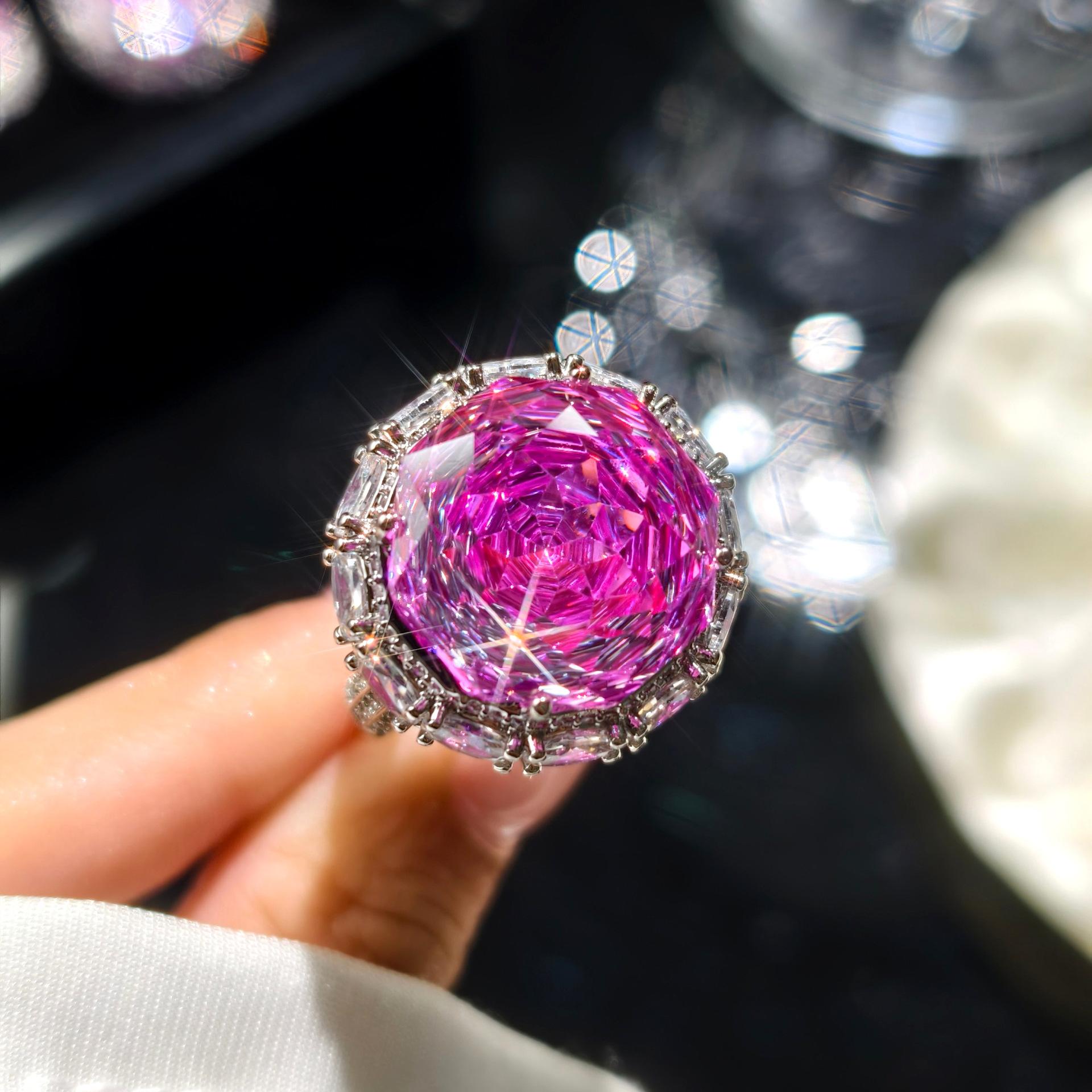 

New Rose Cut Aaa Zircon Crystal Pendant Necklaces Stud Earrings Rings For Women Fashion Luxury Wedding Anniversary Jewelry Sets