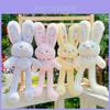 Plush Rabbit Keychain With Floral Pattern For Cute Bag Decor And Gifts