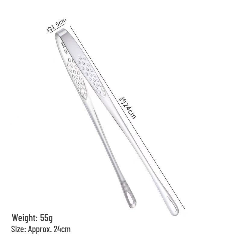 

Stainless Steel Korean Barbecue Kitchen Tongs for Steak and Buffet.