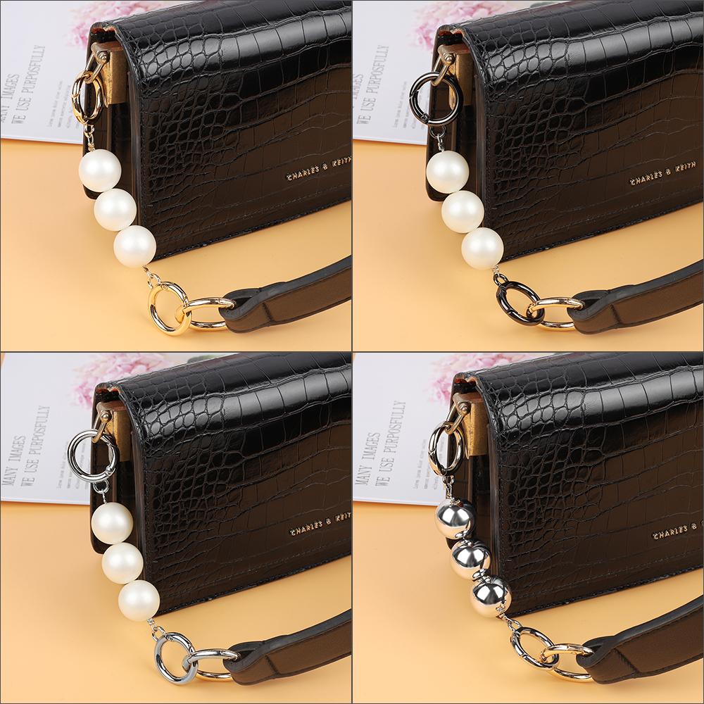 Imitate Pearl Bag Strap Extender Accessories for Handbag Purse Belt Handles Bead Chain Women Shoulder Bag DIY Replacement Straps