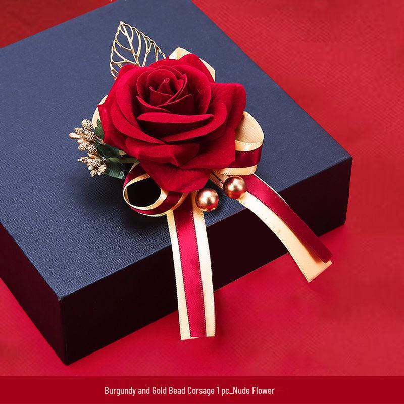 

Corsage & Boutonniere Set for Wedding Party: Groomsman, Bridesmaid, Bride & Groom Flowers