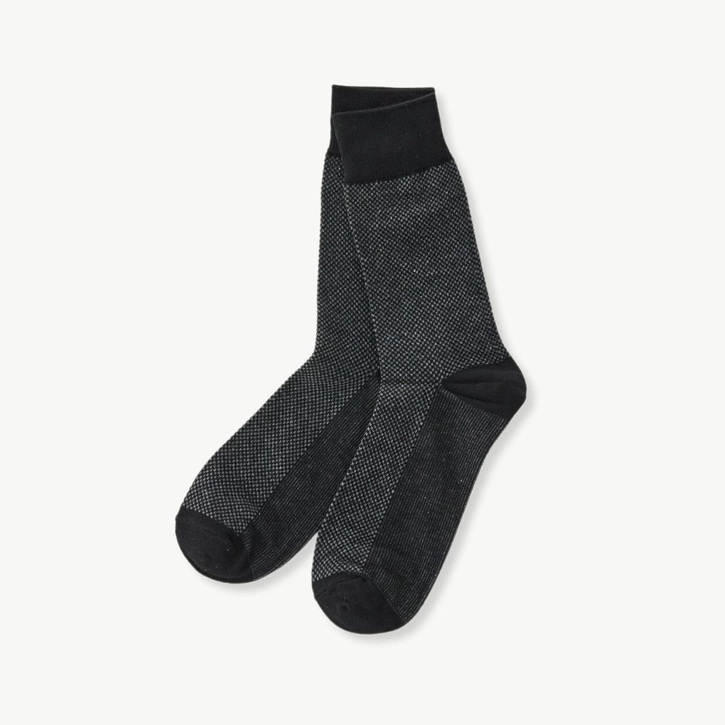 Formal Jacquard Ankle Socks Black 17WZDSCCSB