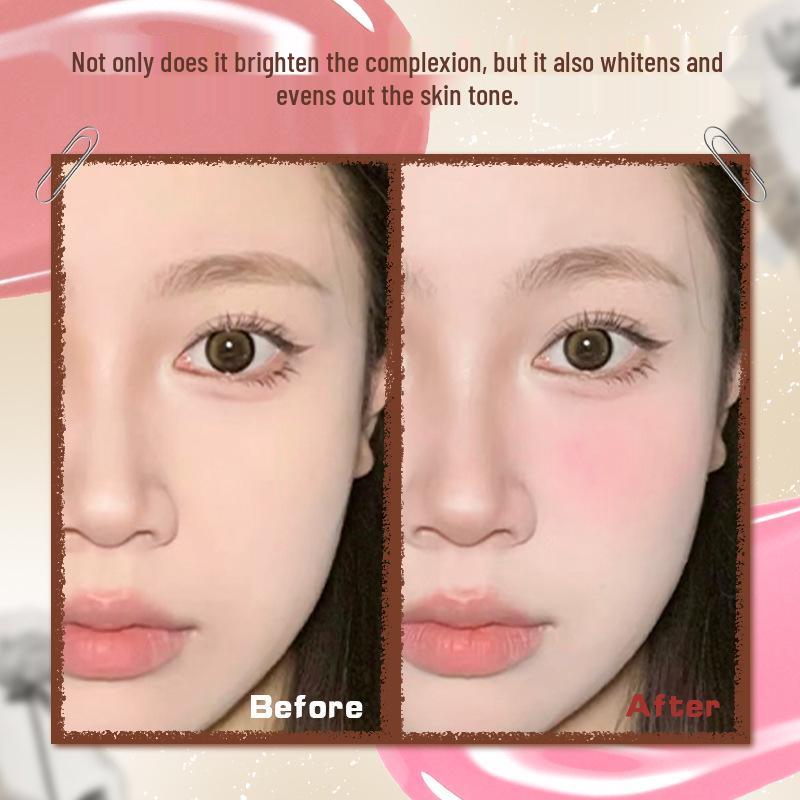 Xixi Snow Cream Satin Glow Liquid Blush - Energetic Natural Nude Matte Blush