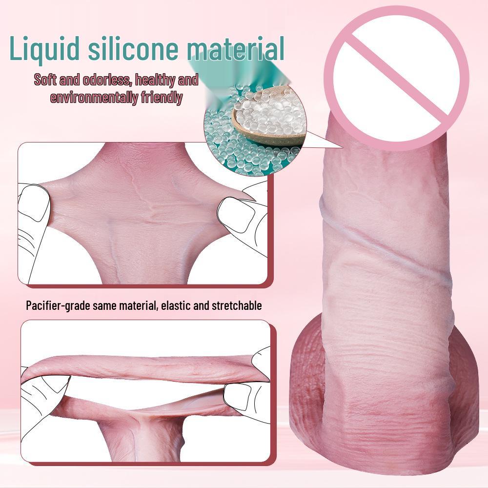 Men's Delay and Enlargement Silicone Dildo Sleeve Condom