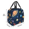 Solar System Space Planets Universe Insulated Lunch Bag for Women Children Portable Food Boxes Thermal Lunch Box Tote