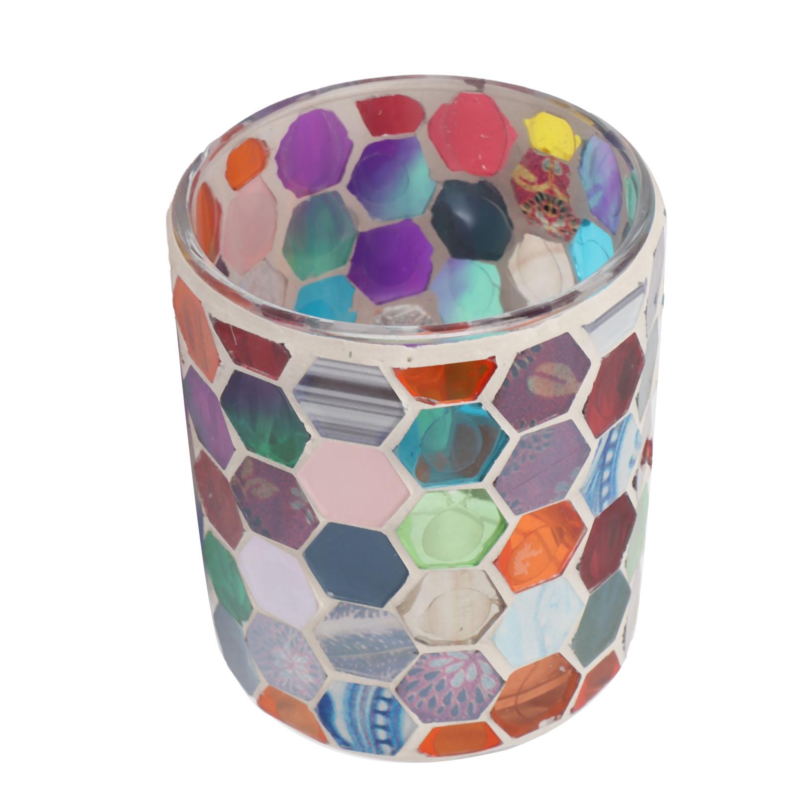 

Стеклянный подсвечник, красочный, ручной работы, декоративный, романтический, подсвечник для чайных свечей на свадьбу