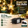 Star-shaped Christmas String Lights Copper Wire Plug-in
