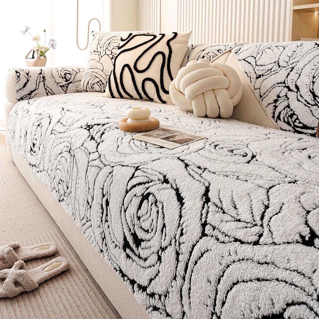 Warm Sofa Cover Cloth Thickened One Piece Laying Anti Slip Sofa Cushion Cover Soft And Comfortable In Autumn And Winter Seasons
