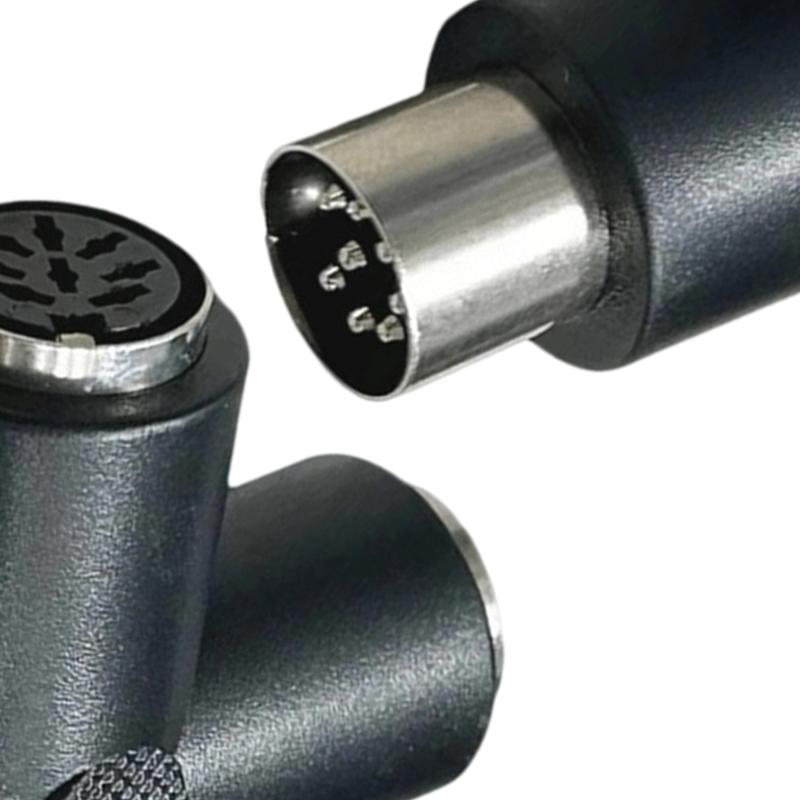 8Pin T Shaped Mics Extension Head 1Male to 2Female Microphone Adapter for Stable Audios Transmission Professional Meeting