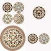 Vintage Floral Table Coasters Set Of Four Waterproof Rubber Kitchen Decor For Home Dining