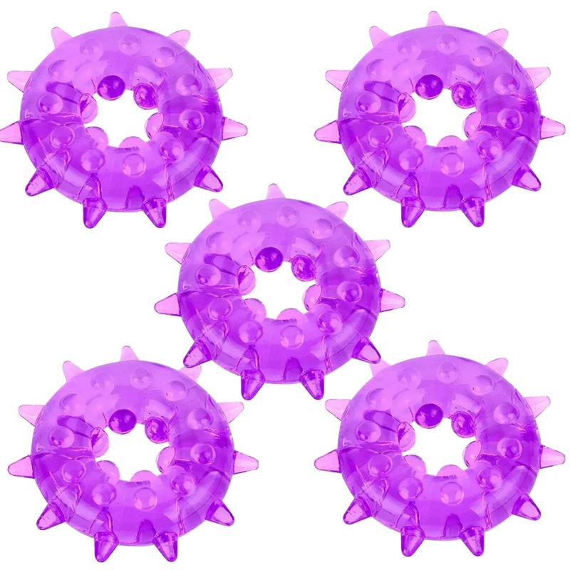 Male Cockring TPE Soft Time-delay Ring Snowflake Shape Masturbator Flexible TPE Erection Ring Adults Sex Toy for Men Lock Ring