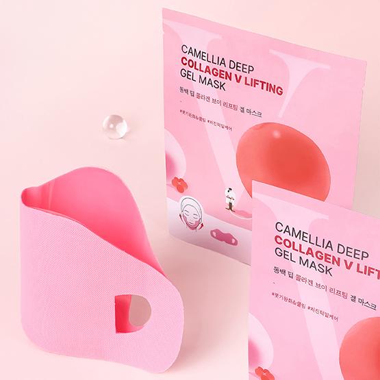 ROUND LAB Camellia Deep Collagen V Lifting Gel Mask 10g*4EA