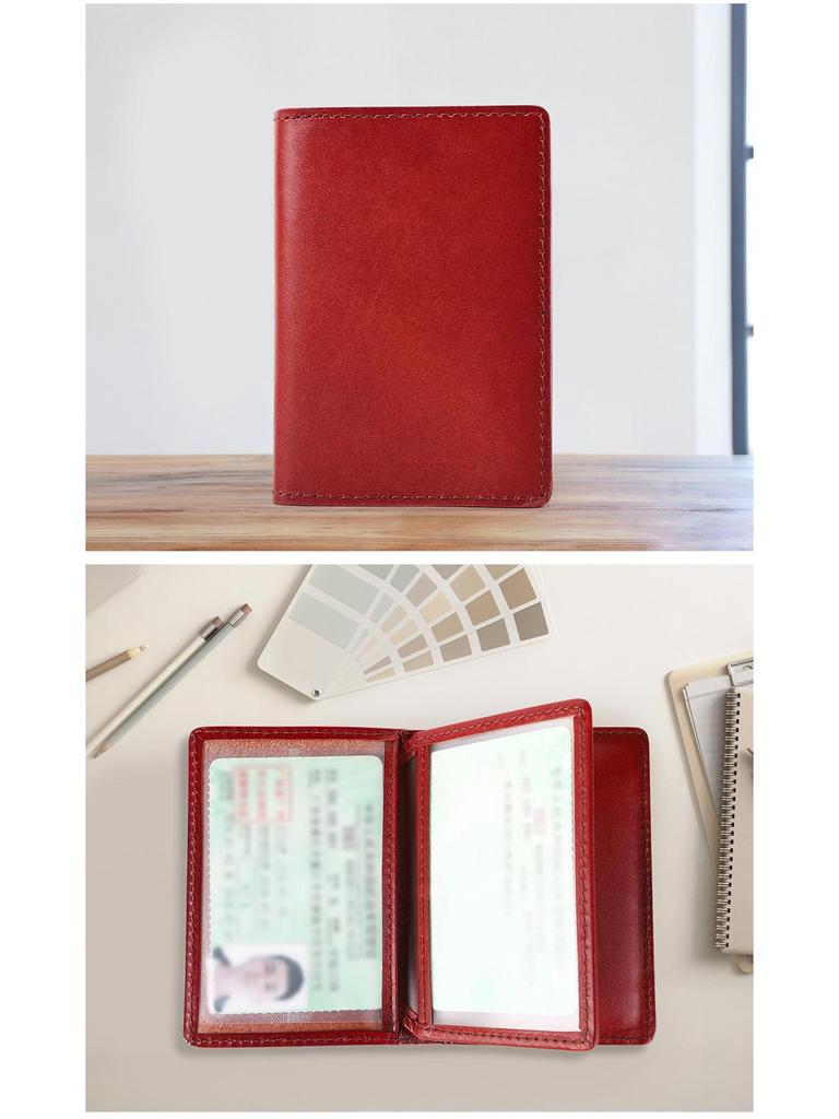 Unisex držák na řidičský průkaz z vícebarevné kůže s přihrádkami na karty