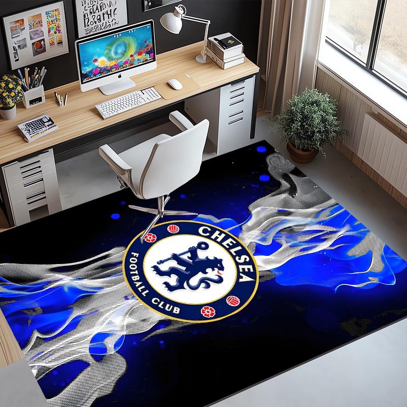 Chelsea F.C Pattern Rug, Indoor/Outdoor Mat, for Picnic, Gameroom, Bedroom, Office, Living Room, Home Decor Carpet, Birthday Gift