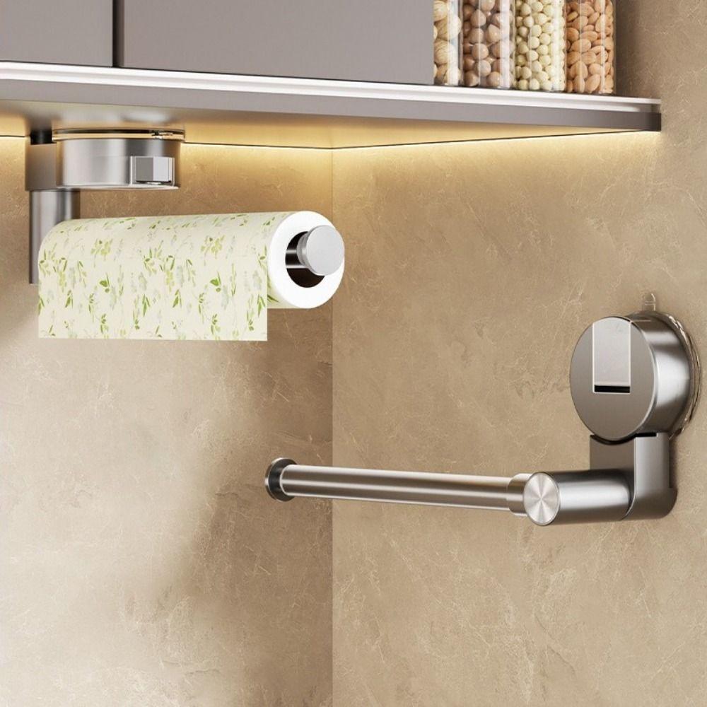 Retractable Cling Film Storage Rack Wall Mounted Paper Roll Holder  Kitchen