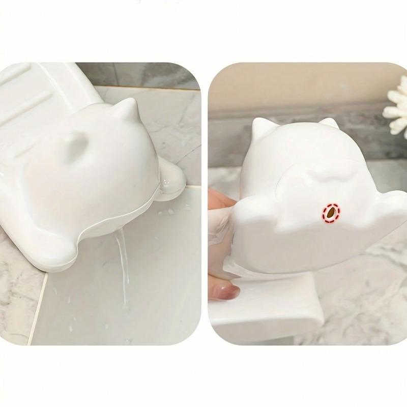 Cartoon Cat Shaped Automatic Dishwashing Liquid Tray - Bathroom Storage Box, Ideal For Storing Soap, Bathroom Organizer And Storage