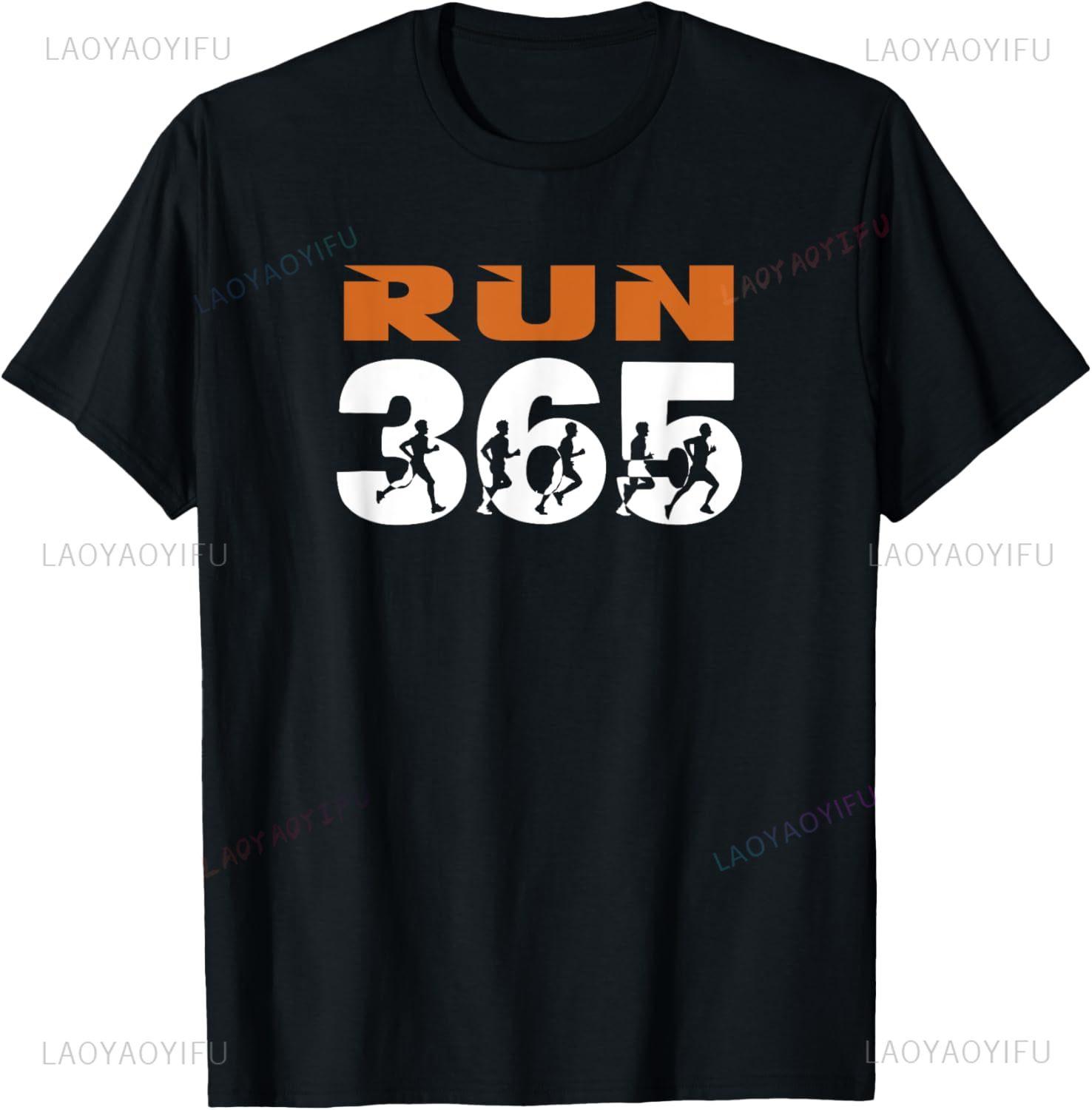 

Run Streak Run 365 Every Day Runner Funny Running Slogan Men TShirt Unisex Summer Streetwear Tops Camisas Streetwear S
