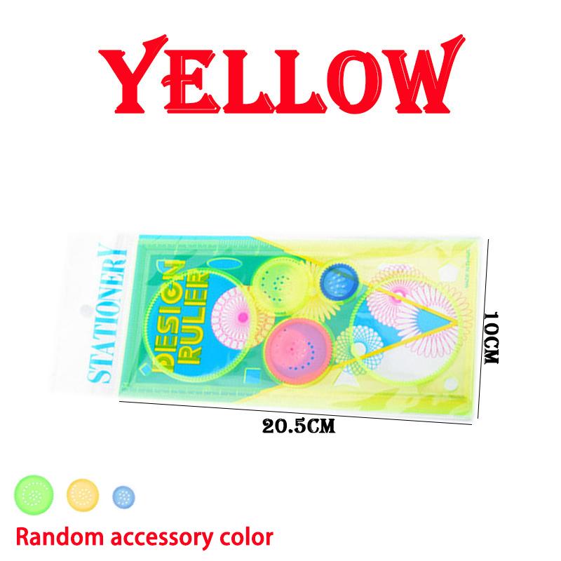 Geometrie-Spirograph-Zeichenschablonen-Set, Malvorlage, Kunsthandwerk, kreatives Lernspielzeug für Kinder, verschiedene Blumen, Lineal