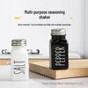 Black & White Glass Seasoning Bottle Set - Includes Pepper Powder Jars & Sprinklers