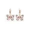 Exquisite Russian Purple Gold Smart And Shiny Butterfly Ear Buckle Plated Rose Gold Cute Hollow Earrings Temperament Jewelry