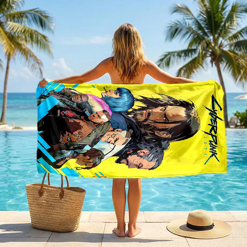 Cyberpunk Fashion Beach Towel: Ideal for Summer Adventures Soft, absorbent and quick drying suitable for swimming and bathing