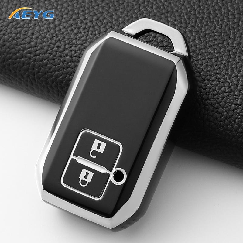 New Fashion Soft Tpu Car Key Case Cover Shell Fob For Suzuki Swift Wagon R Jimny Sierra Spacia Ertiga 2 Buttons Auto Accessories
