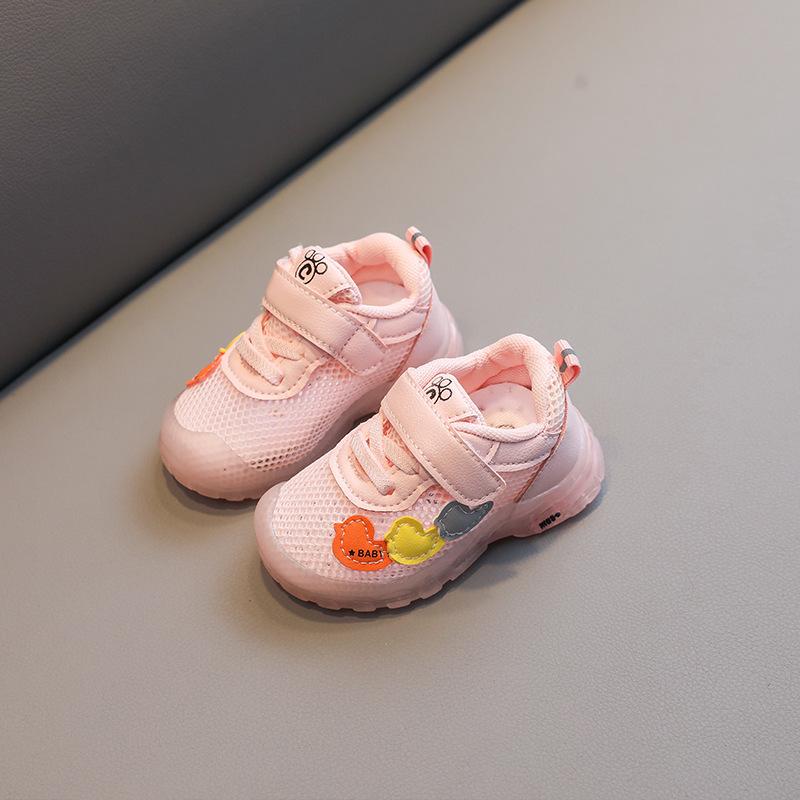 Baby Boys' Walking Shoes for Summer Jelly Soled Transparent Mesh Baby Shoes Kick Resistant Girls' Shoes Newborn Toddler Shoes