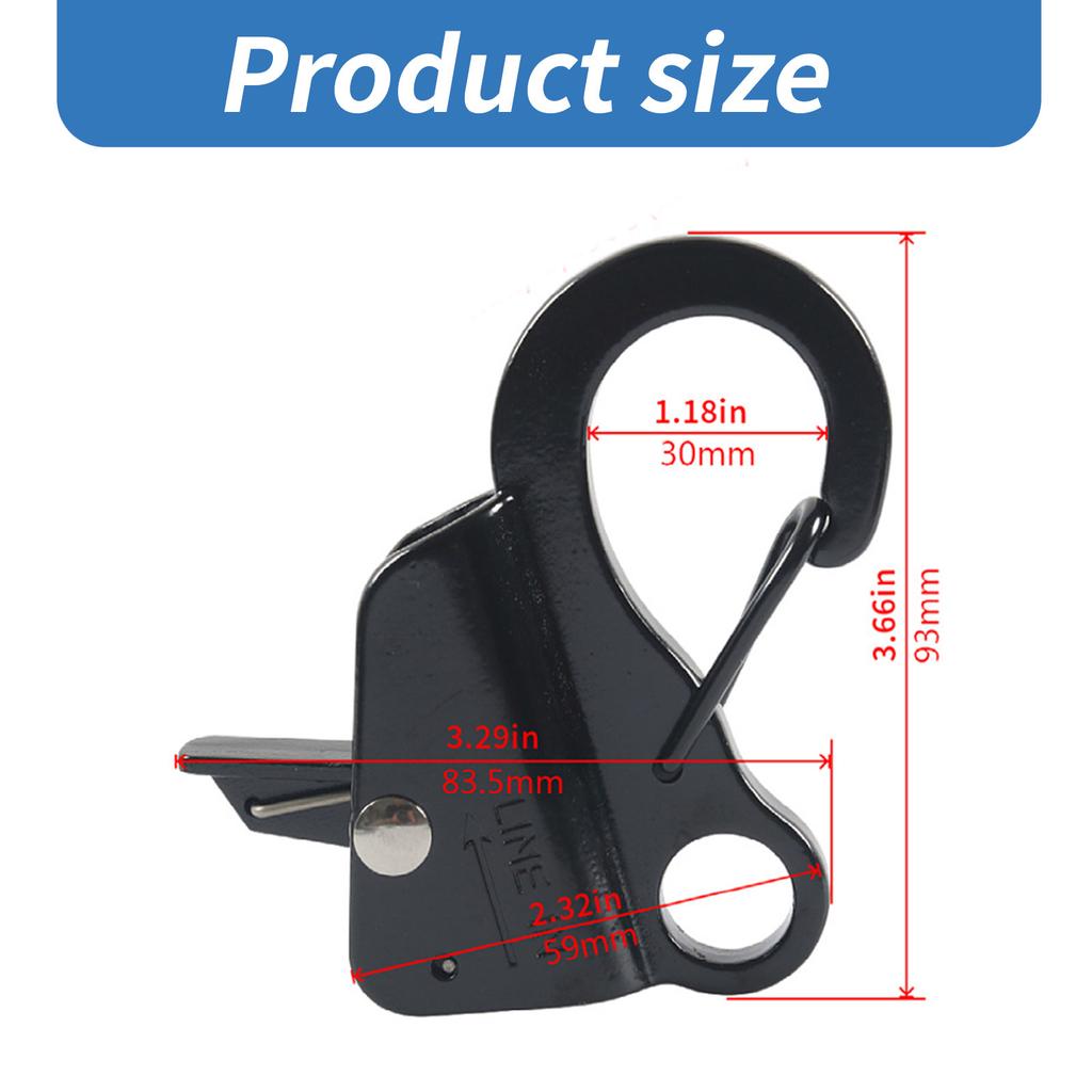 Boat Accessory 316 Stainless Steel Sliding Hook High Strength Marine Hook Simple Installation for Fast Rope Attachment