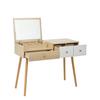 Dressing Table Sufficient Storage Capacity Strong Load-bearing High Stability Burr Free with Mirror Space-saving Smooth Edge Wide Desktop