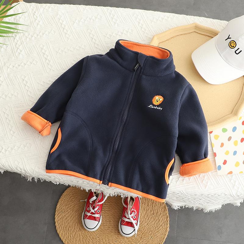 Kinderfleecejas Lente en Herfst Casual Jas voor Jongens en Meisjes