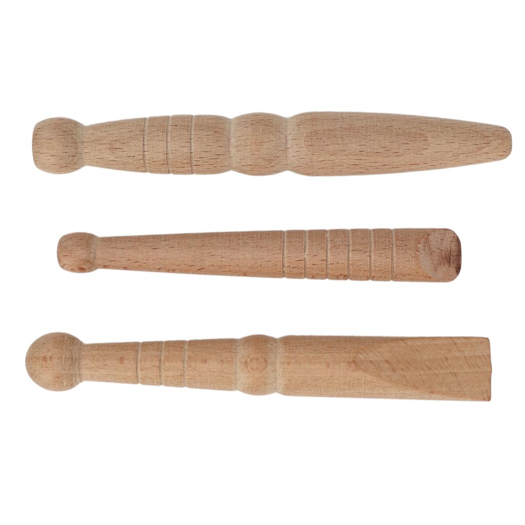 3pcs Massage Stick Traditional Wooden Foot Massage Stick Set for Relieving Soreness