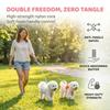360° Swivel Dual Dog Leash Set Gradient Color Pet Training Lead Dog Running Leash  Dog Supplies