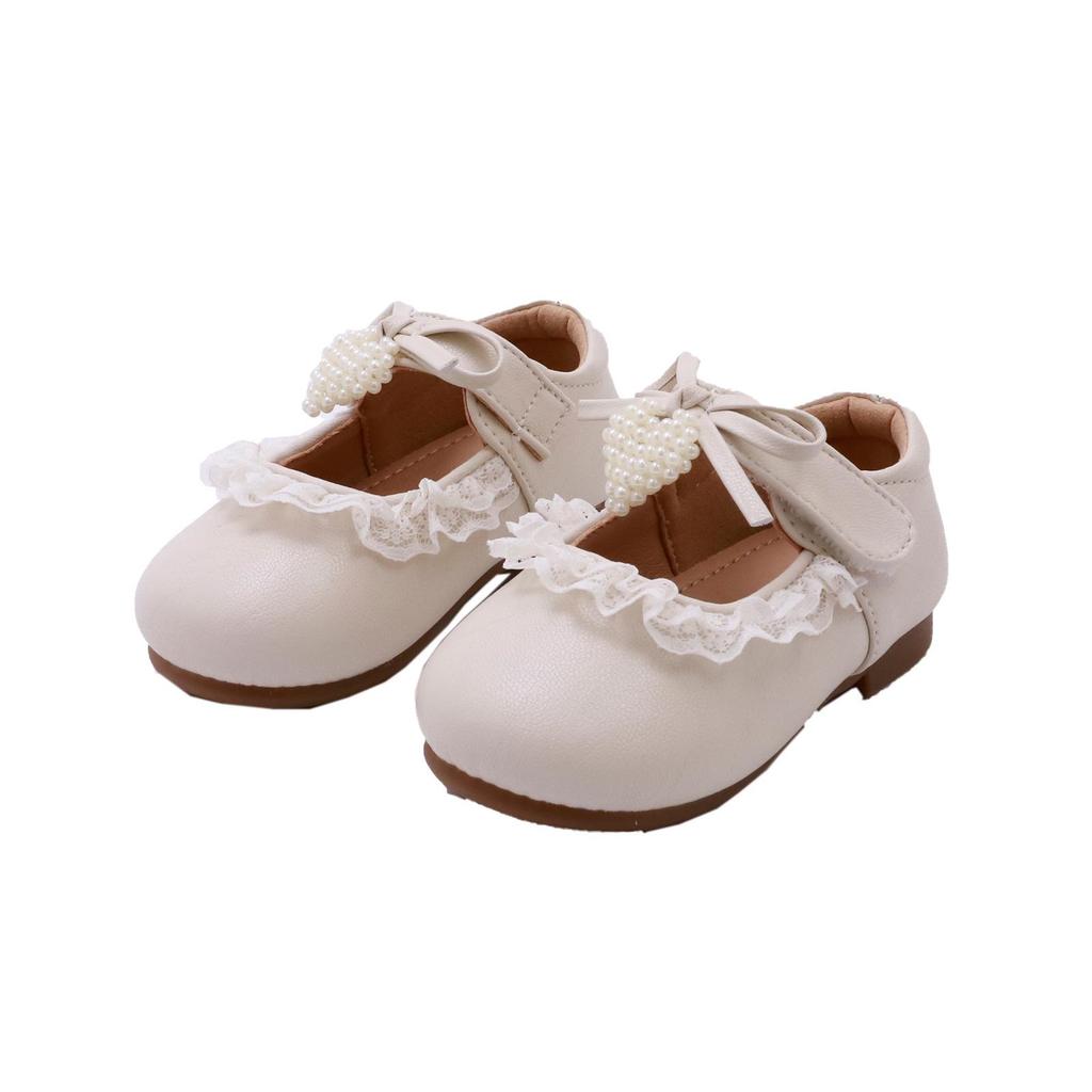 Spring 2026 Girls' Bow Princess Leather Shoes – Stylish Baby Walker Shoes
