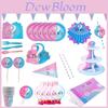 Elegant Baby Gender Reveal Party Decoration Boy Or Girl Disposable Tableware Set