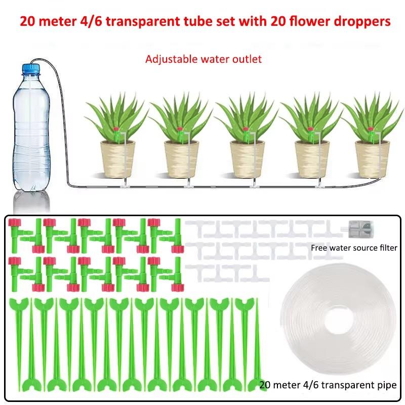 Garden Regulating Drip Irrigation Kit Automatic Watering Device 4/7mm Hose Potted Plants Watering Saving Micro Dripper