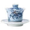 Sun Xiaomei Blue & White Dragon Sancai Gaiwan Tea Bowl